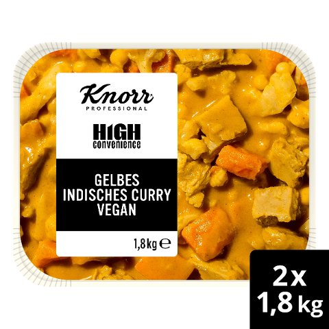 Knorr Professional High Convenience Gelbes Indisches Curry Vegan 1.8 kg - Einfach, vielseitig, flexibel: zum pur servieren, individuell zusammenstellen oder kreativ verfeinern. Perfekt für den Ausser-Haus-Markt.
